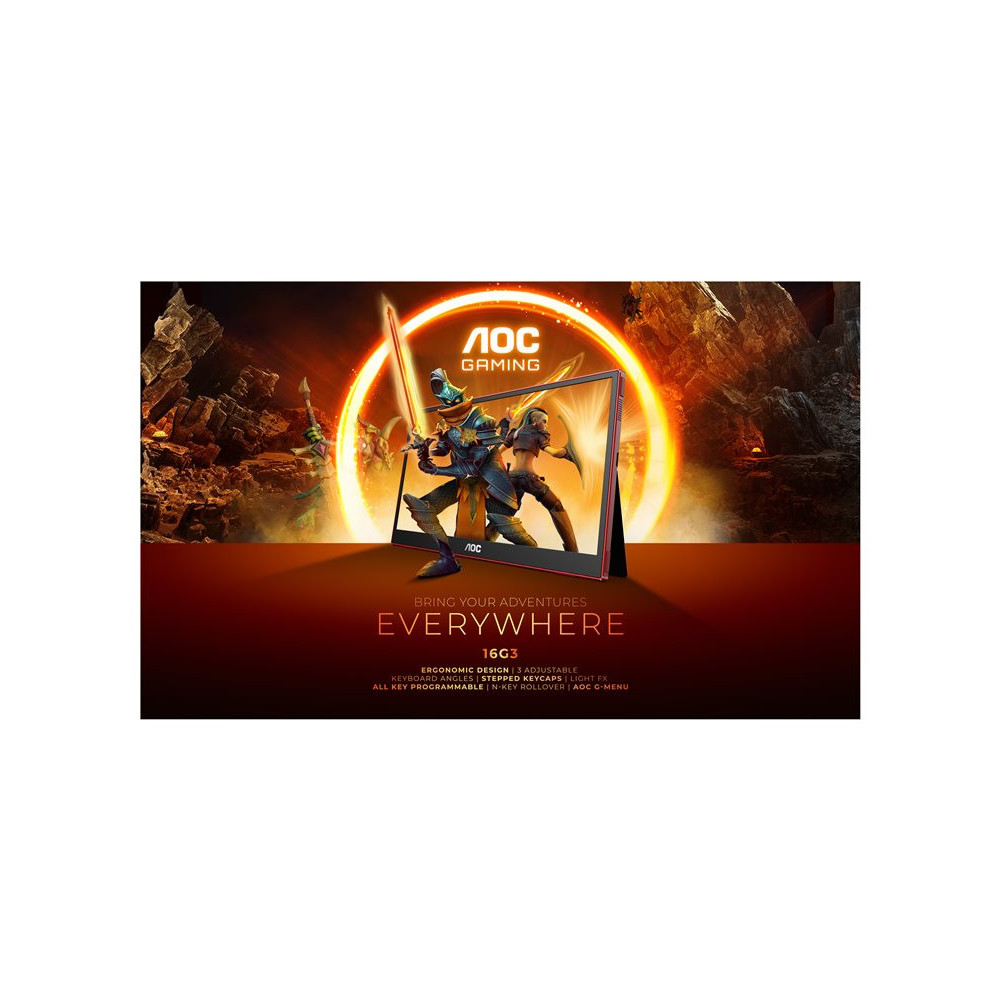 AOC 16G3 15.6p FHD portable monitor 144Hz redeal.fr