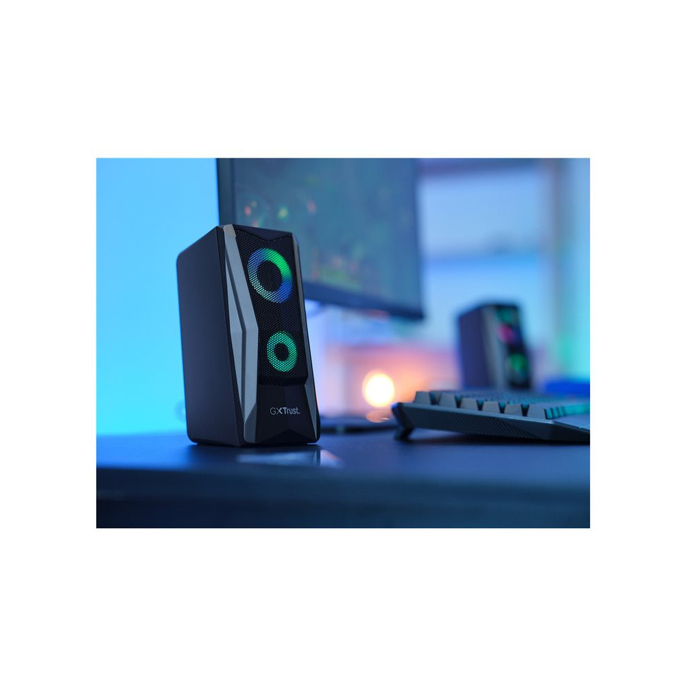 TRUST Enceintes JAVV 2.0 RGB noire redeal.fr