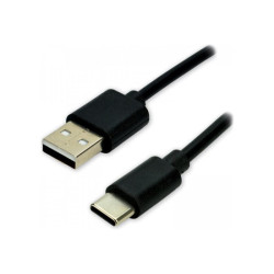 MCL Câble USB 2.0 Type C mâle/Type A mâle Charge&Data 480Mb 3A Noir-1.50m redeal.fr