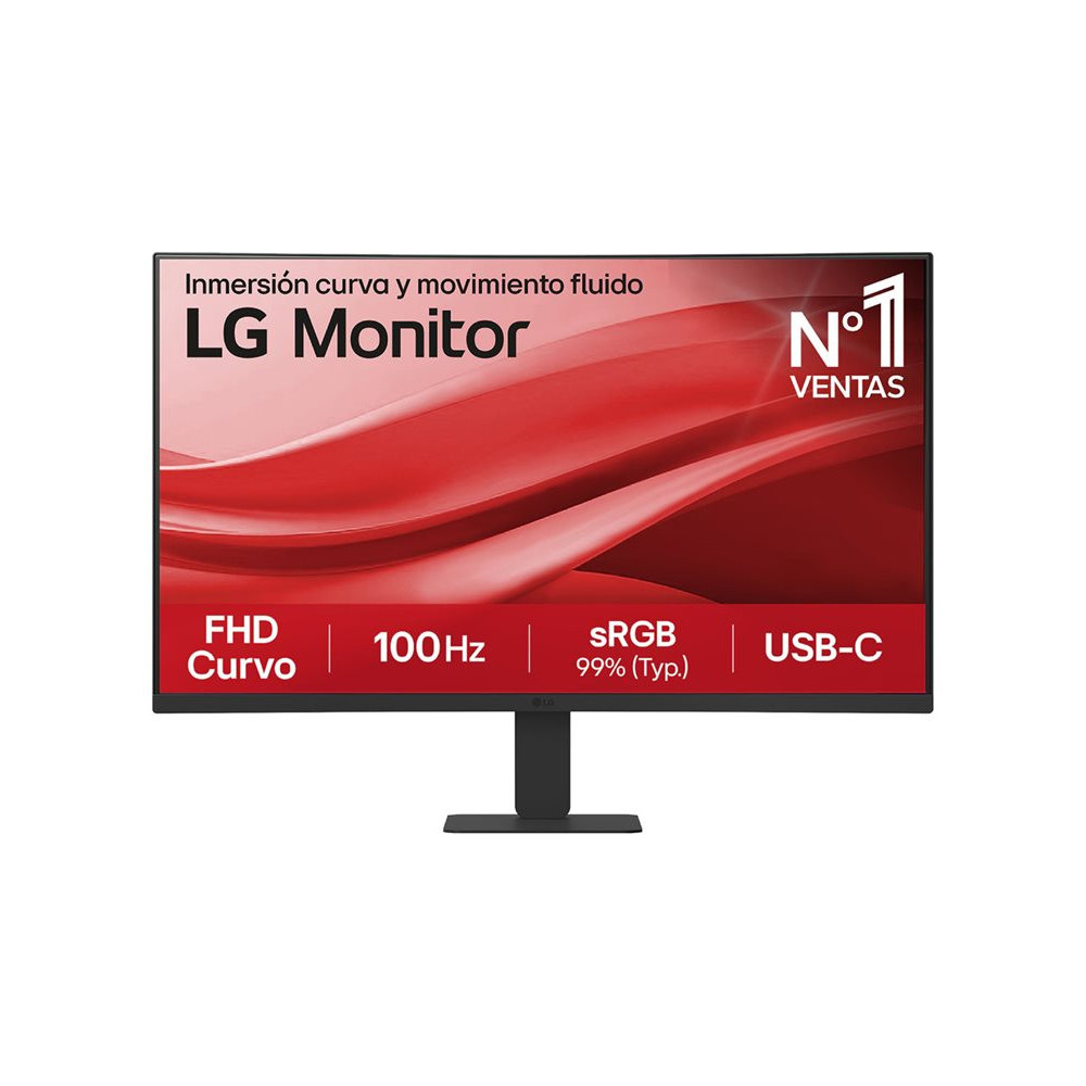 LG 27U421A-B 27p FHD Curved VA 100Hz 5ms 250cd/m2 HDMI USB C PD 15W redeal.fr