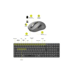 PORT DESIGNS Pack Keyboard Compact + Mouse Expert Rechargeable Combo BT+RF (FR) redeal.fr