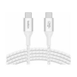 BELKIN Boost Charge 240w USB-C to USB-C Cable 2M White redeal.fr