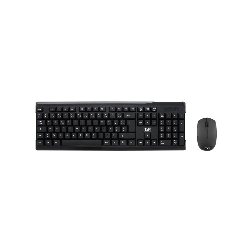 TNB COMBO Bridge Wireless Keyboard + Mouse Combo Azerty Robust And Compact Products Wireless Keyboard With 105 Comfort Keys