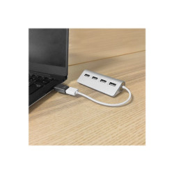 TNB Hub 4 Ports USB 2.0 Selfpowered Compatible Pc/Mac Aluminium Finish redeal.fr