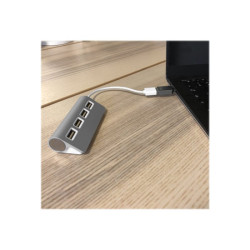 TNB Hub 4 Ports USB 2.0 Selfpowered Compatible Pc/Mac Aluminium Finish redeal.fr