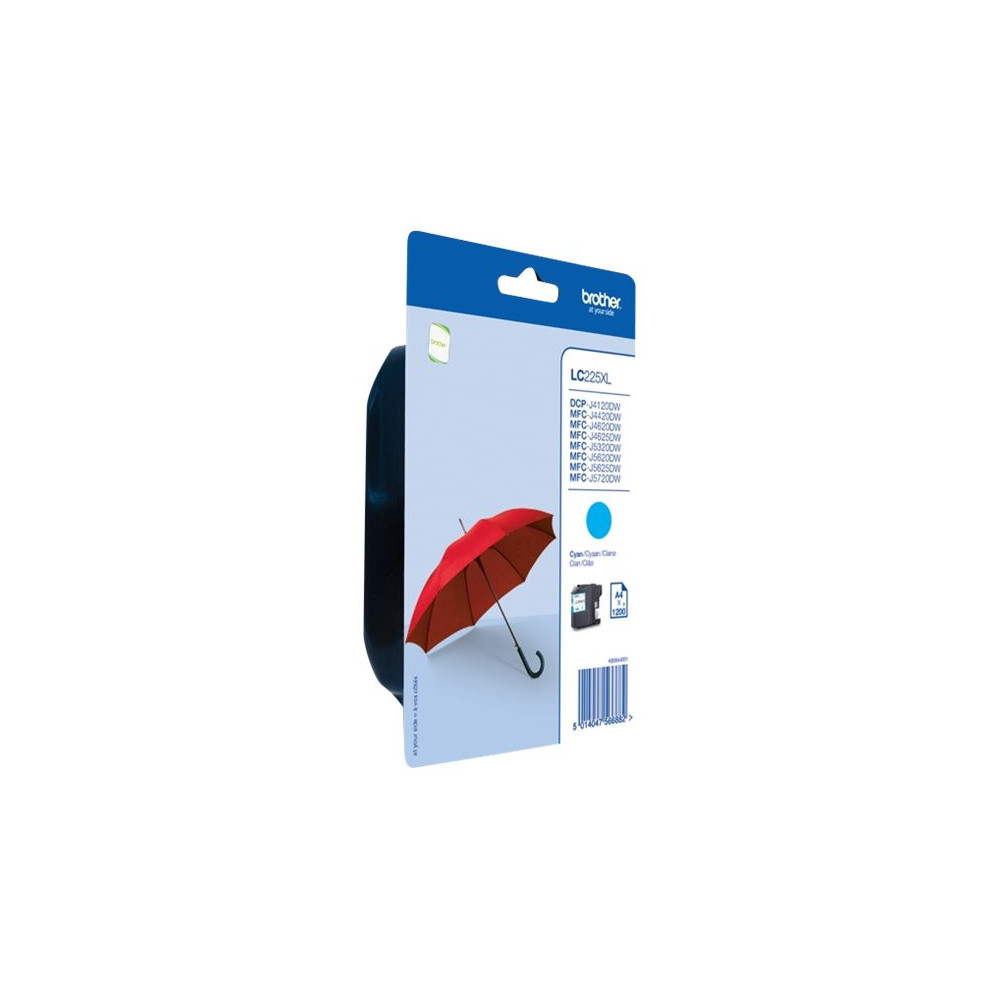 BROTHER LC-225XL cartouche dencre cyan haute capacité 1200 pages pack de 1