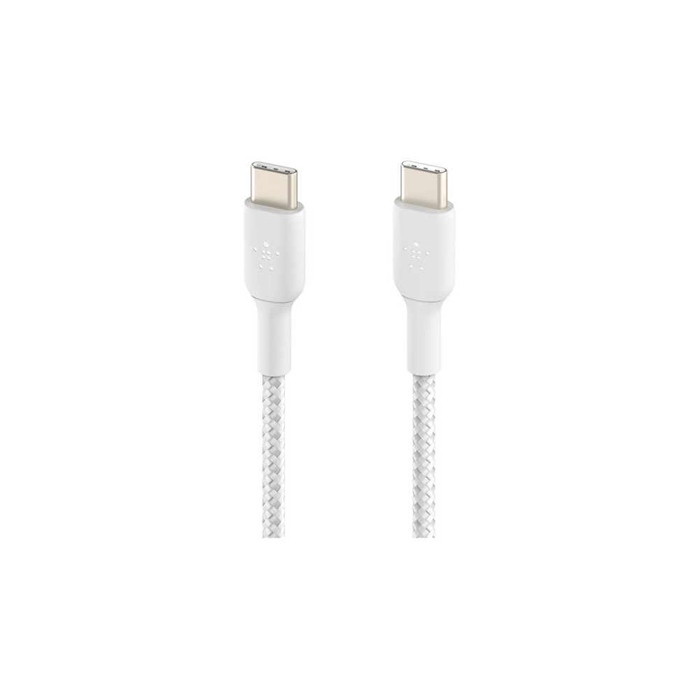 BELKIN BOOST CHARGE USB-C to USB-C Cable Braided 0.15m White redeal.fr