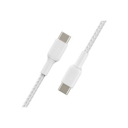 BELKIN BOOST CHARGE USB-C to USB-C Cable Braided 2m White redeal.fr