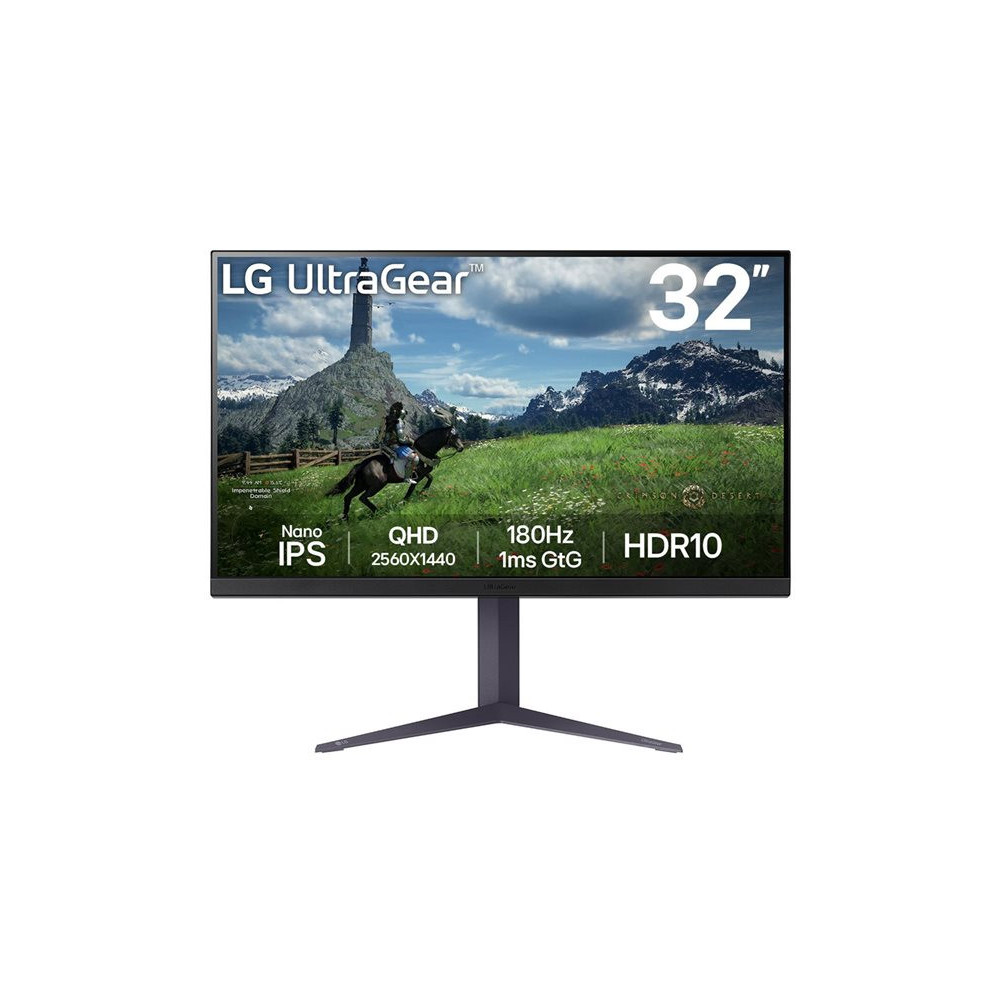 LG UltraGear 32GS85Q-B - 32p-  2560 x 1440 QHD 180 Hz - Nano IPS - 350 cd/m2 - 1000:1 - HDR10 - 1 ms - 2xHDMI, DisplayPort