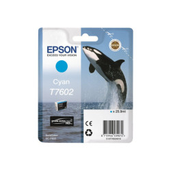 EPSON T7602 cartouche dencre cyan haute capacité 25,9ml 2196 pages pack de 1