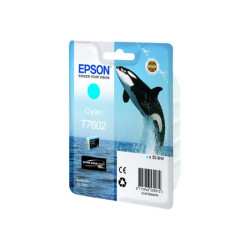 EPSON T7602 cartouche dencre cyan haute capacité 25,9ml 2196 pages pack de 1