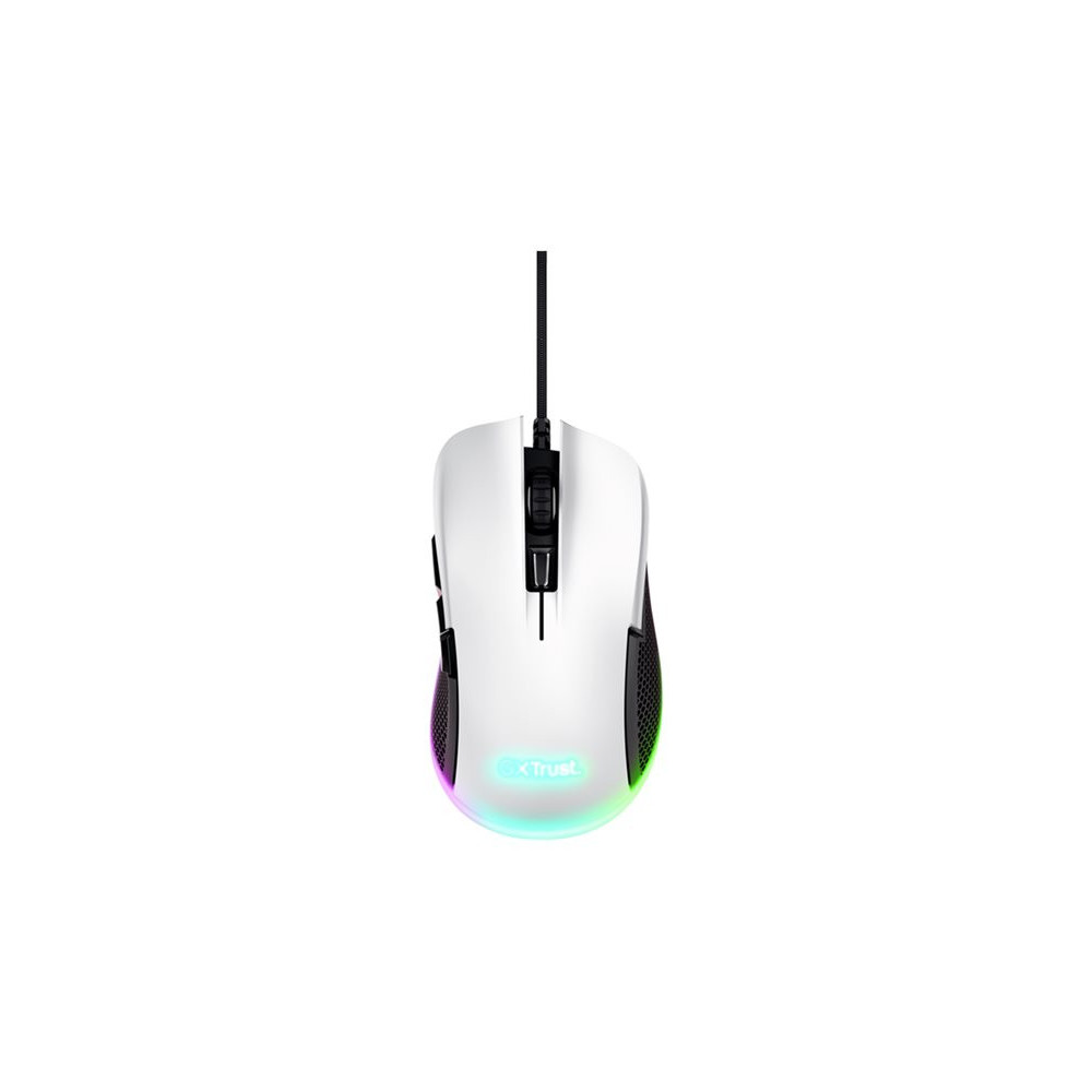 TRUST Souris gaming filaire YBAR blanche redeal.fr