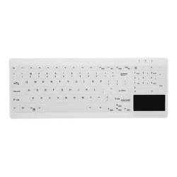 CHERRY Hygiene Compact Ultraflat Touchpad Keyboard with NumPad Fully Sealed Watertight USB White (FR) redeal.fr