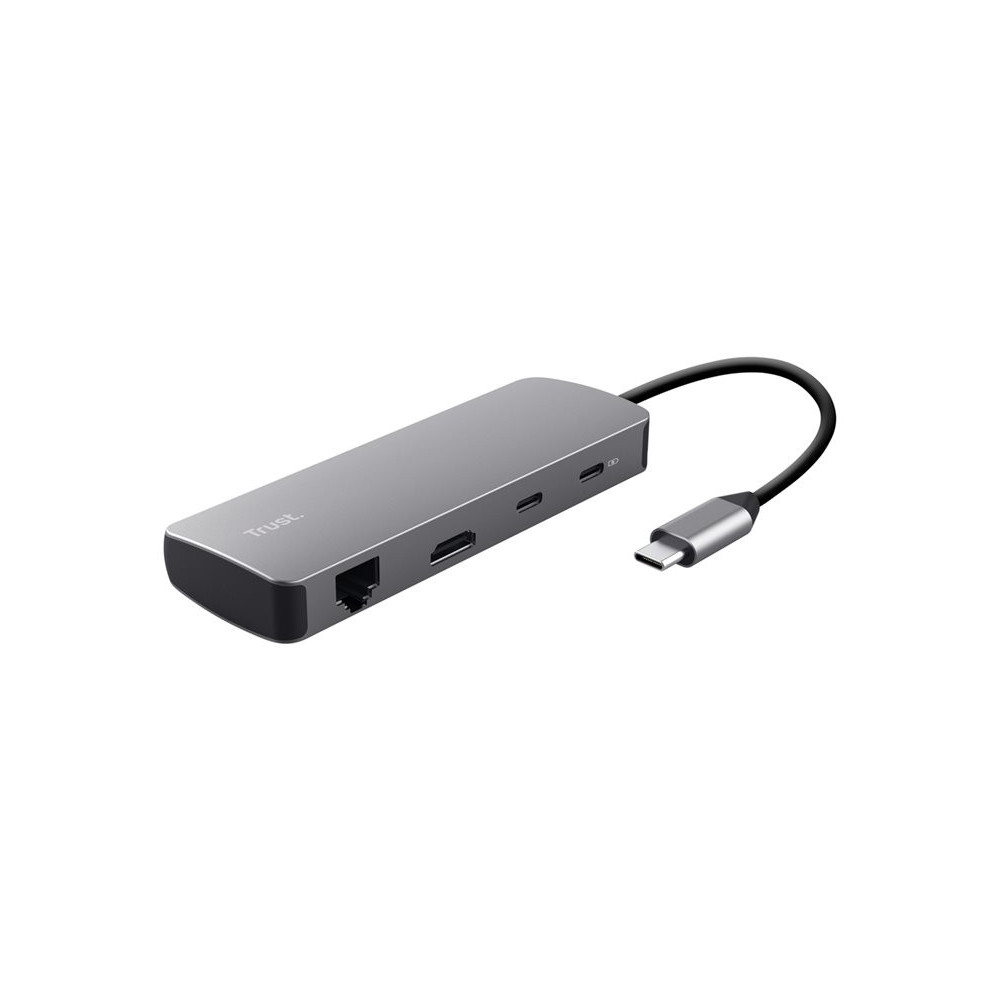 TRUST Adaptateur DALYX USB-C 8 en 1 2 USB-C 2 USB 1 HDMI 1 SD + 1 micro SD Card 1 Ethernet redeal.fr