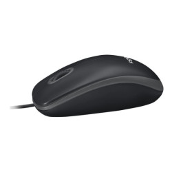 LOGITECH B100 Mouse right and left-handed optical 3 buttons wired USB black redeal.fr