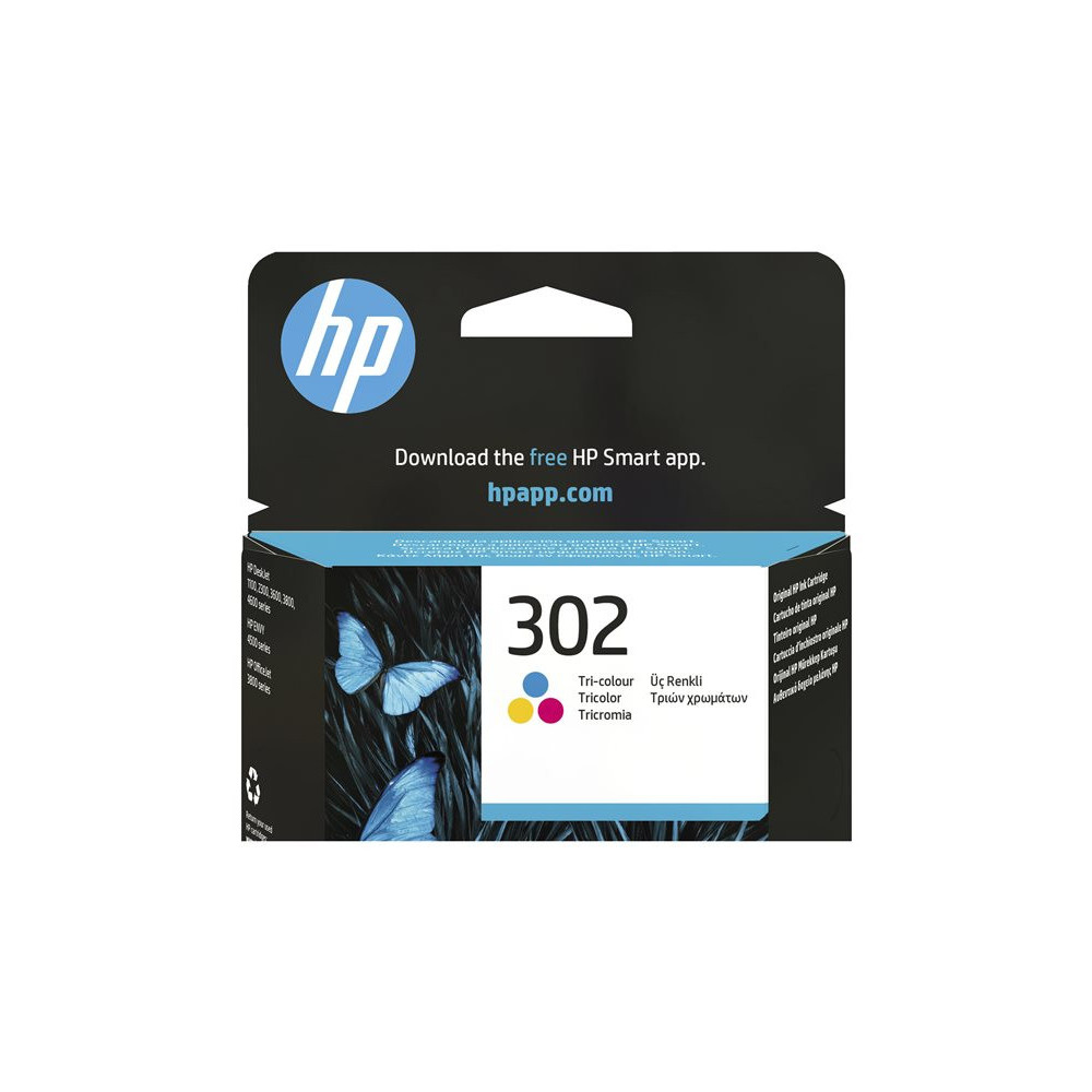HP 302 original Ink cartridge F6U65AE UUS Tri-color