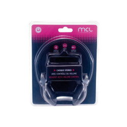 MCL Casque stéréo avec contrôle du volume - Noir redeal.fr
