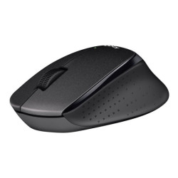 LOGITECH M330 SILENT PLUS Mouse 3 buttons wireless 2.4 GHz USB wireless receiver black redeal.fr