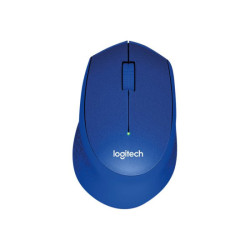 LOGITECH M330 SILENT PLUS Mouse 3 buttons wireless 2.4 GHz USB wireless receiver blue redeal.fr