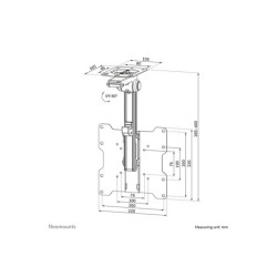 NEOMOUNTS FPMA-C020BLACK Support de plafond pour écran de 10-40p - h 26.5-40 cm redeal.fr