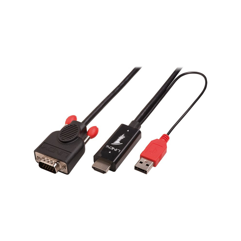 LINDY HDMI to HDMI adapter cable 2m. HDMI Male to VGA Male redeal.fr