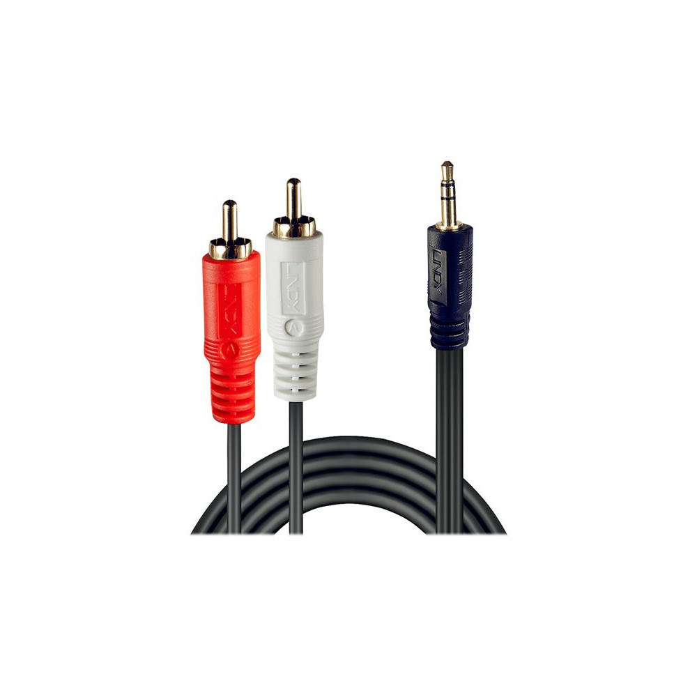 LINDY Premium Audio Adaptercable 3m 2x Phono/RCA to 3.5mm Stereo Jack redeal.fr