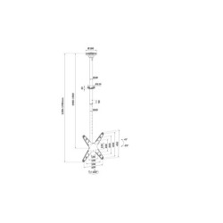 NEOMOUNTS FPMA-C340BLACK Support de plafond pour écran de 32-75p - h 106-156 cm redeal.fr