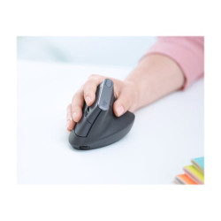 LOGITECH MX Vertical Vertical mouse ergonomic optical 6 buttons wireless wired Bluetooth 2.4 GHz USB wireless receiver graphite