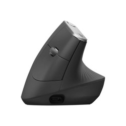 LOGITECH MX Vertical Vertical mouse ergonomic optical 6 buttons wireless wired Bluetooth 2.4 GHz USB wireless receiver graphite