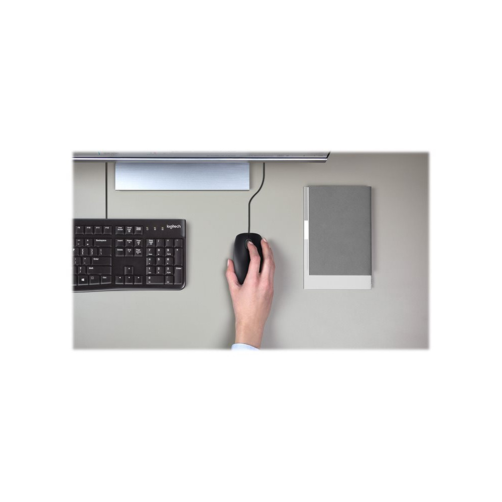 LOGITECH B110 Silent Mouse right and left-handed optical 3 buttons wired USB redeal.fr