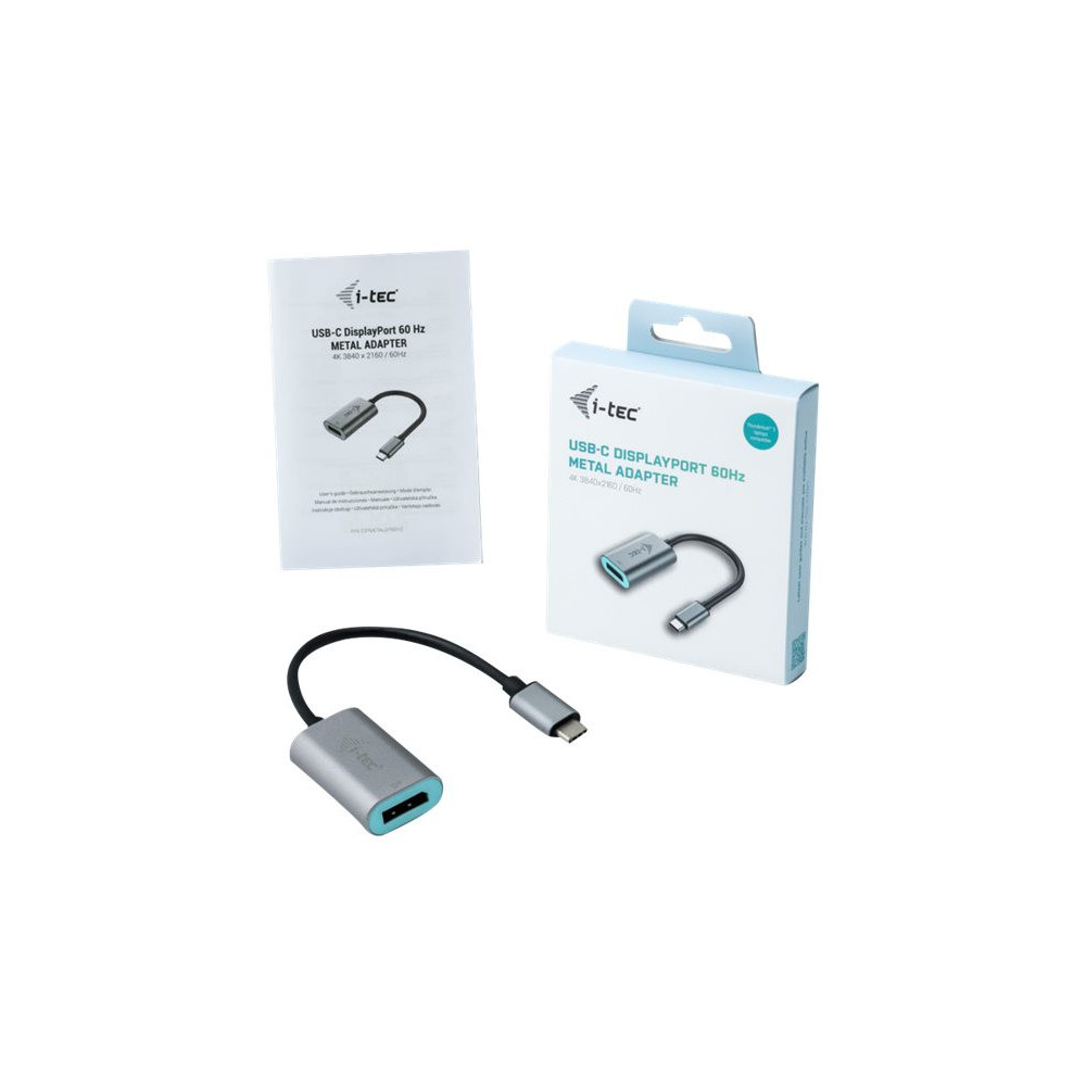 I-TEC USB C to Display Port Metal Adapter 1xDP 4K 60Hz Ultra HD compatible with Thunderbolt 3 redeal.fr