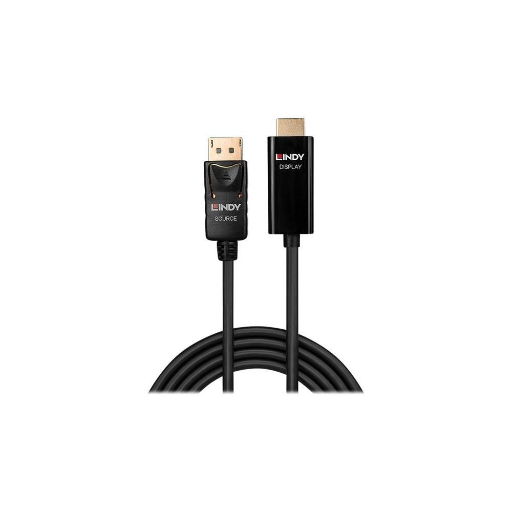LINDY Video Cable Active DisplayPort-HDMI M-M 0.5m black redeal.fr