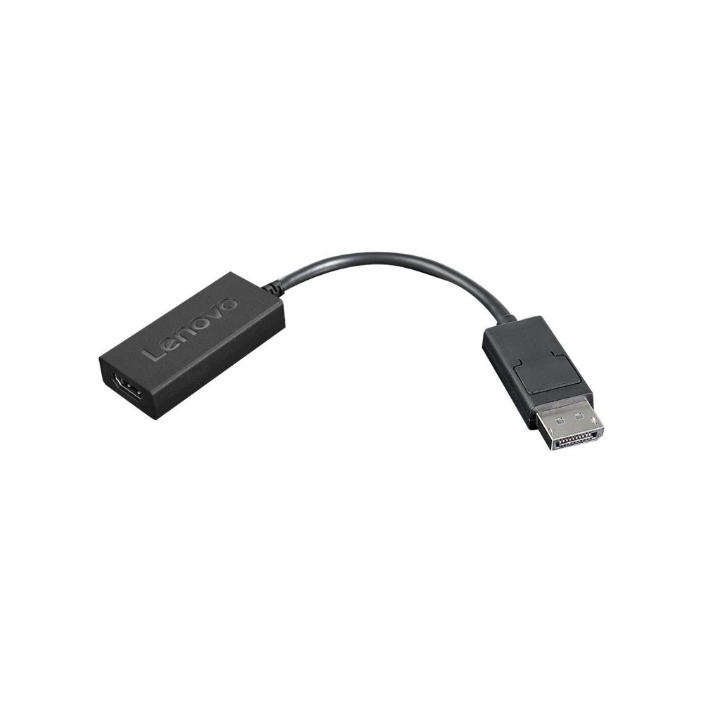 LENOVO - Adaptateur vidéo - DisplayPort mâle pour HDMI femelle - 22.5 cm - noir - support 4K redeal.fr