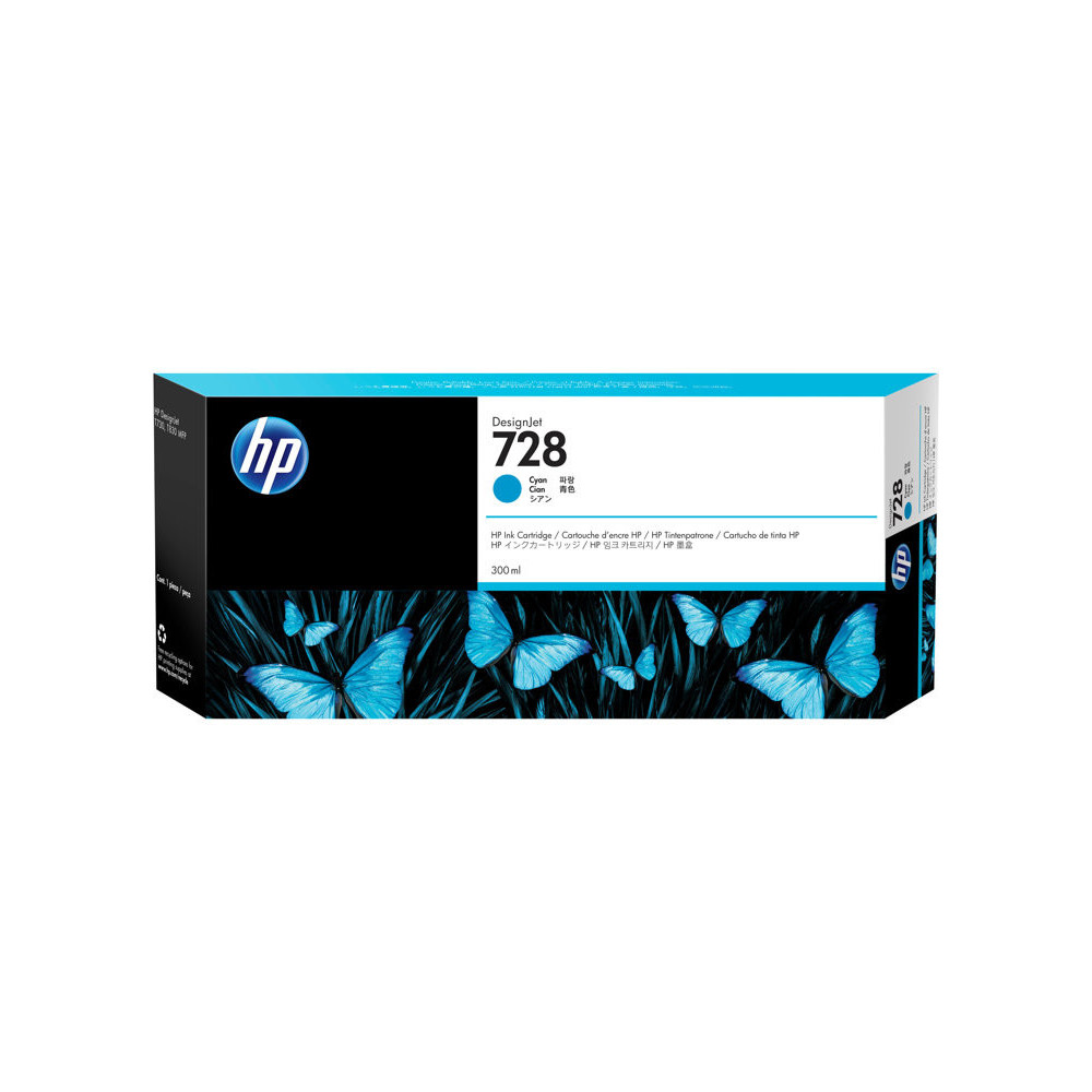 HP 728 original 300-ml Cyan Ink cartridge F9K17A