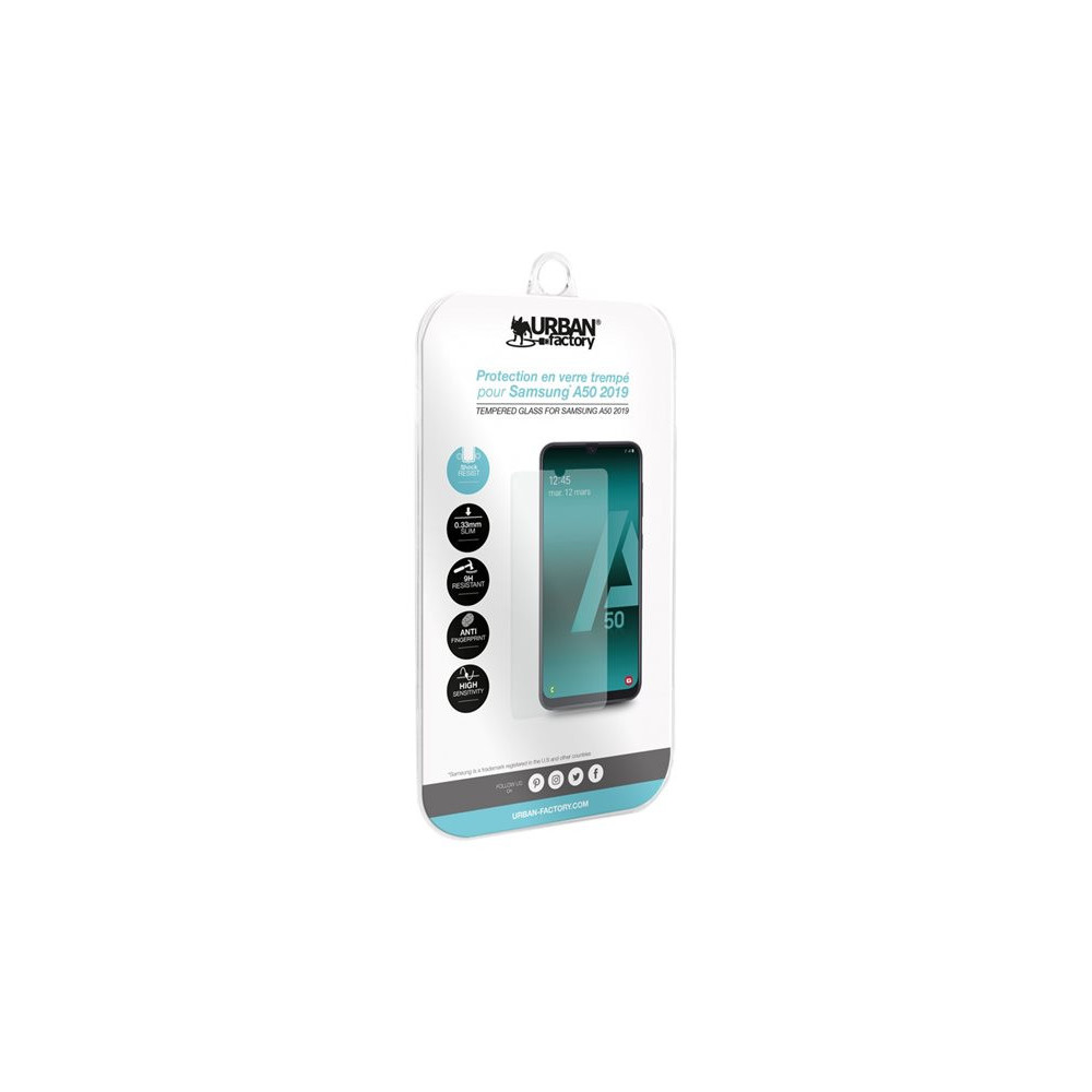 URBAN FACTORY Samsung Protection en Verre Trempe Samsung A50 2019 redeal.fr