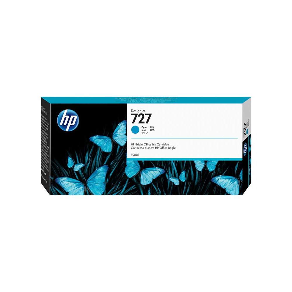 HP 727 original 300-ml Ink cartridge F9J76A Cyan