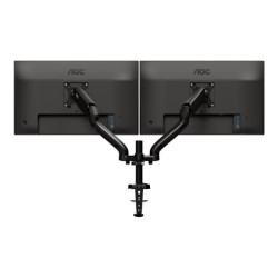 AOC AS110D0 bras réglable - pour 2 écrans LCD - alliage d'aluminium - Taille d'écran : jusqu'à 27 pouces - montrable sur bureau