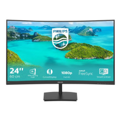PHILIPS 241E1SCA Écran LED - incurvé - 24p - Full HD - 5 Hz - VA - 250 cd/m2 - 3000:1 - 4ms- VGA - HDMI- HP redeal.fr