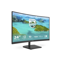 PHILIPS 241E1SCA Écran LED - incurvé - 24p - Full HD - 5 Hz - VA - 250 cd/m2 - 3000:1 - 4ms- VGA - HDMI- HP redeal.fr