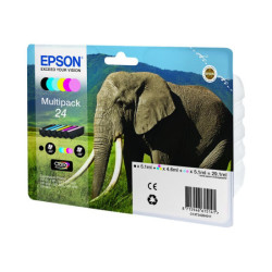 EPSON 3LB Inkt Cartridge 24 Claria Photo HD Ink black and five colour standard capacity 29.1ml 1-pack blister without alarm