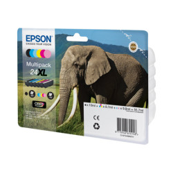 EPSON 3LB Ink Cartridge 24XL Claria Photo HD Ink black and five colour standard capacity 55.7ml 1-pack blister without alarm