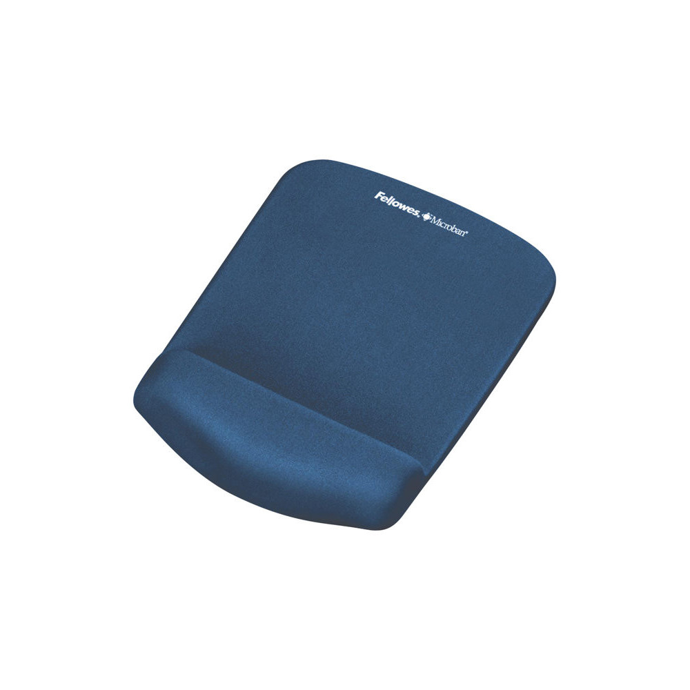 FELLOWES Tapis de souris - Repose poignet PlushTouch™ - Bleu - Antibactérien redeal.fr