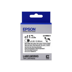 EPSON Ruban LK-6WBA11 - Gaine thermorétractable HST Noir/Blanc d11/2,5