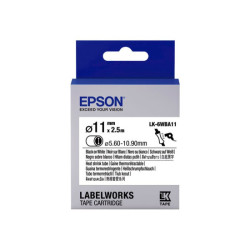 EPSON Ruban LK-6WBA11 - Gaine thermorétractable HST Noir/Blanc d11/2,5
