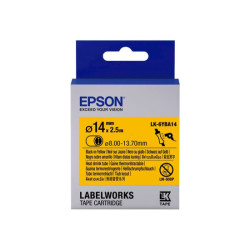 EPSON Ruban LK-6YBA14 - Gaine thermorétractable HST Noir/Jaune d14/2,5