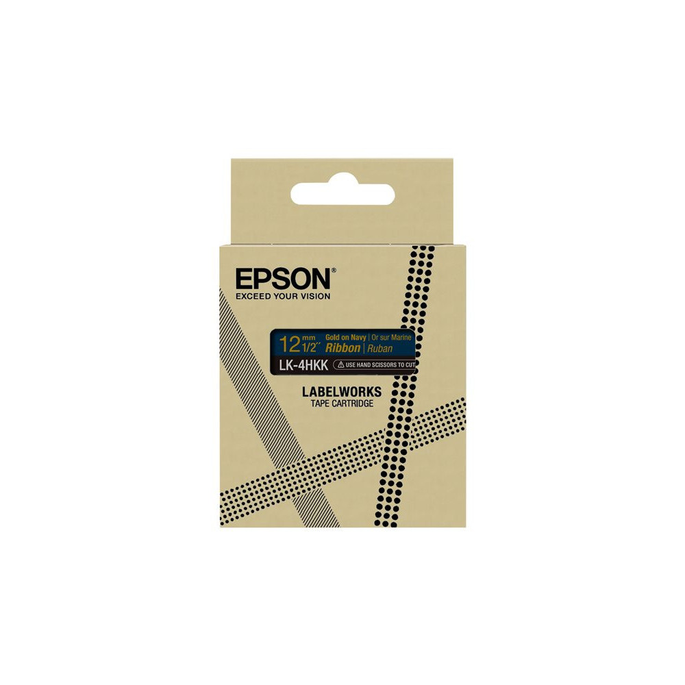 EPSON Ruban LK-4HKK - Satin - Or/Bleu marine 12/5 redeal.fr