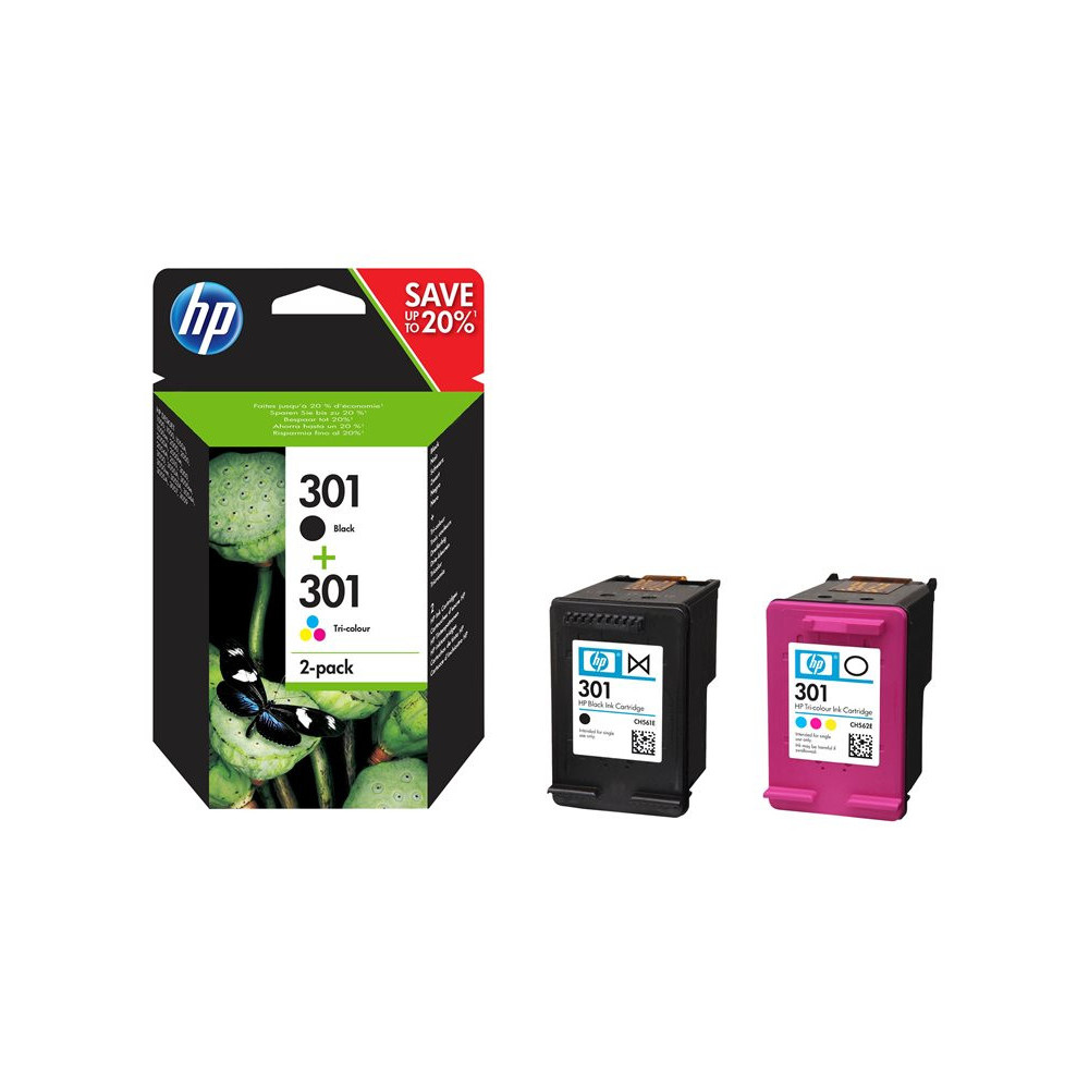 HP 301 original Ink cartridge N9J72AE 301 combo 2-Pack
