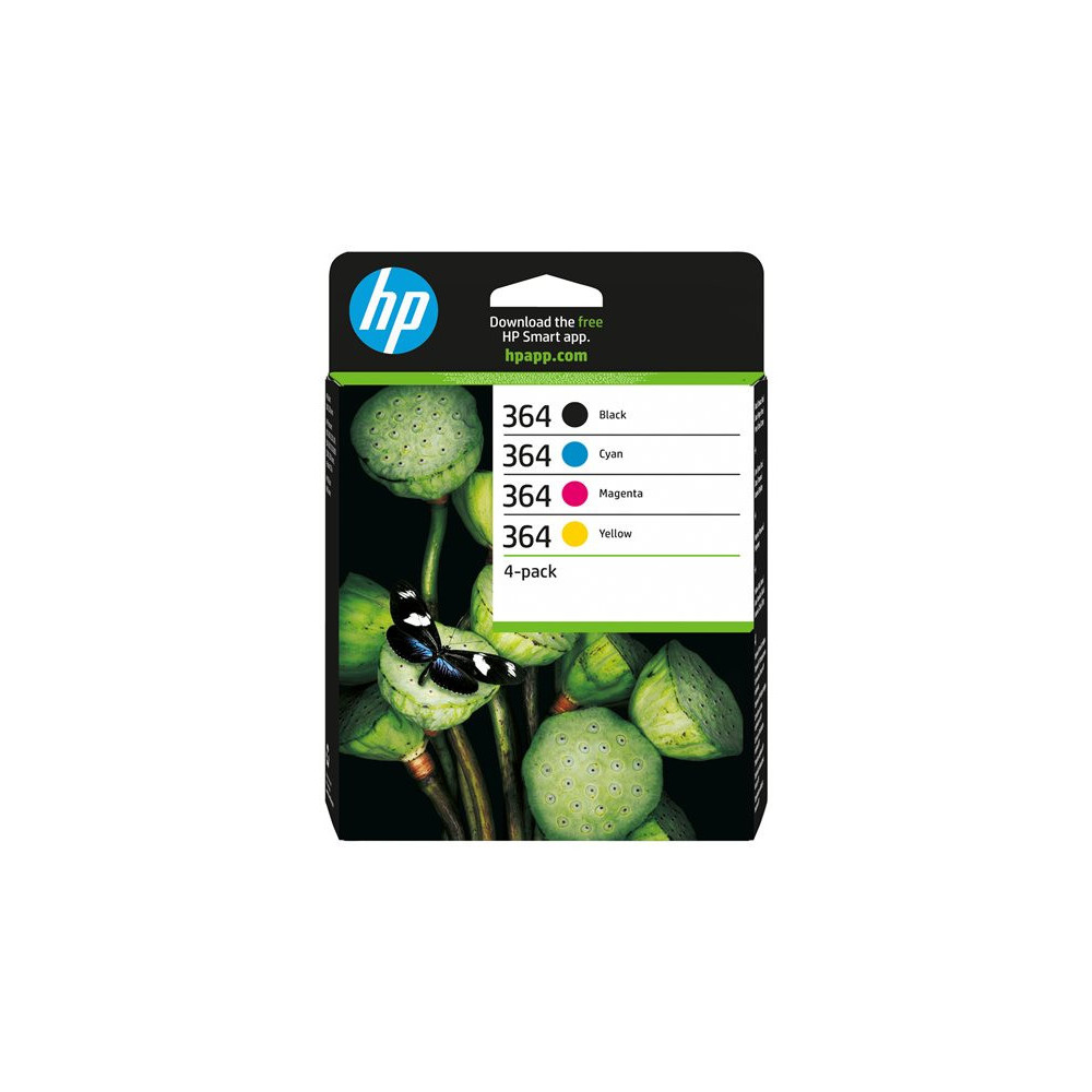 HP 364 original CMYK Ink cartridge N9J73AE 301 combo 4-Pack