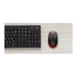 LOGITECH M190 Mouse optical 3 buttons wireless USB wireless receiver red redeal.fr