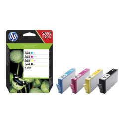 HP 364 original CMYK Ink cartridge N9J73AE 301 combo 4-Pack